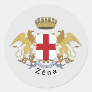 Wapenmantel van Zêna (Genova, Ligurië) Ronde Sticker