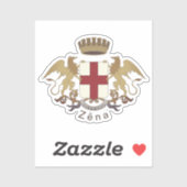Wapenmantel van Zêna (Genova, Ligurië) Sticker (Vel)