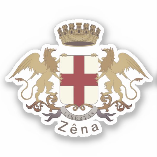 Wapenmantel van Zêna (Genova, Ligurië) Sticker (Voorkant)