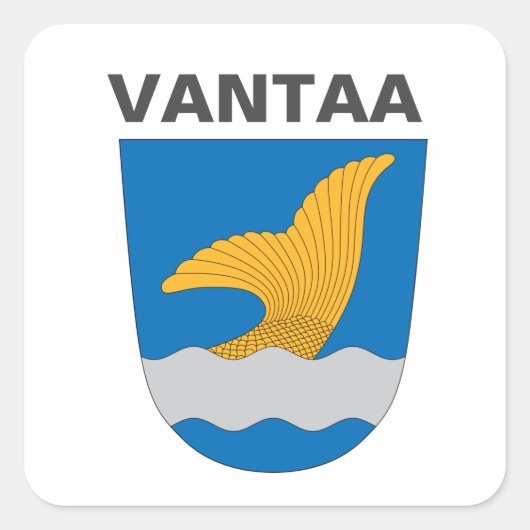 Wapenmantel vantaa (Finland) Vierkante Sticker (Voorkant)