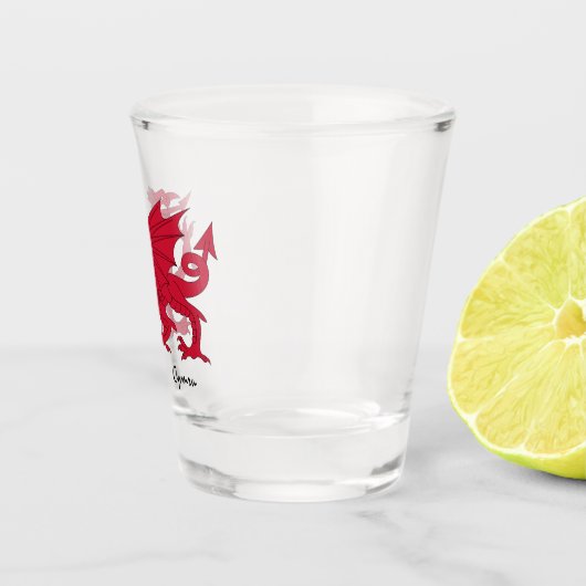 Wapenmantel Wales & Welsh, vlag /Cymru party Shot Glas (Rechts)