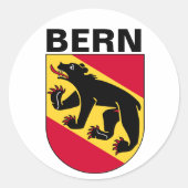 Wapenmantel, ZWITSERLAND Ronde Sticker (Voorkant)