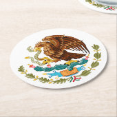 Wapenmerk Mexico drank Ronde Kartonnen Onderzetter (Gebogen)