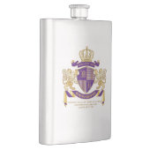 Wapenmonogram Emblem Golden Lion Shield Heupfles (Rechts)