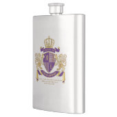 Wapenmonogram Emblem Golden Lion Shield Heupfles (Links)