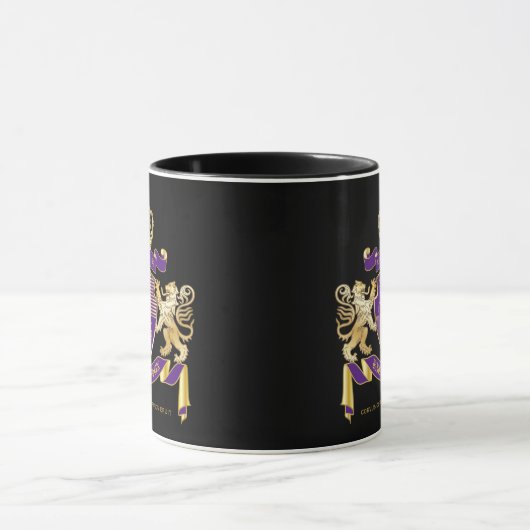 Wapenmonogram Emblem Golden Lion Shield Mok (Midden)