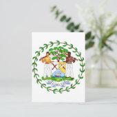 Wapenmunt Belize Briefkaart (Staand voorkant)