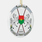 Wapenmunt Burkina Faso - Armoiries Burkina Faso Keramisch Ornament (Rechts)