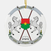 Wapenmunt Burkina Faso - Armoiries Burkina Faso Keramisch Ornament (Voorkant)