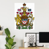 Wapenmunt Canada Officiële heraldry Symbol Logo Poster (Thuiskantoor)