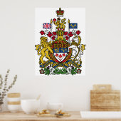 Wapenmunt Canada Officiële heraldry Symbol Logo Poster (Keuken)
