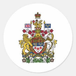 Wapenmunt Canada Officiële heraldry Symbol Logo Ronde Sticker