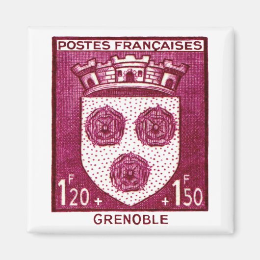 Wapenmunt, Grenoble Frankrijk Magneet (Voorkant)