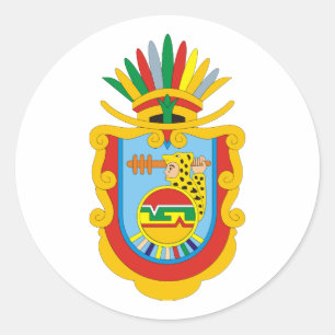 Wapenmunt Guerrero Mexico Officieel symbool Logo Ronde Sticker