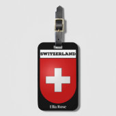 Wapenmunt in Zwitserland Bagagelabel (Voorkant (verticaal))