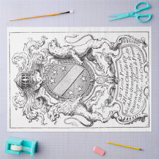 Wapenmunt, leeuwen tissuepapier (Craft)