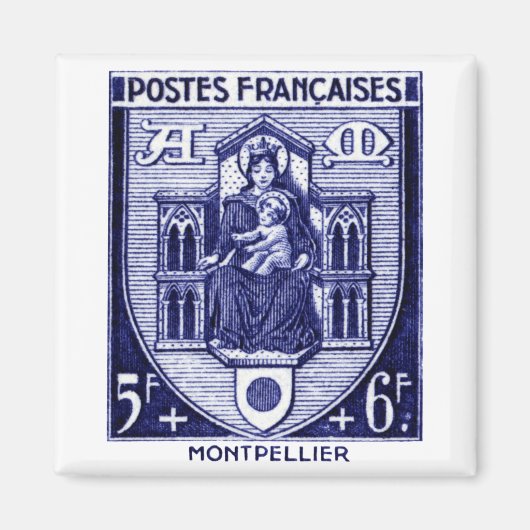 Wapenmunt, Montpellier Frankrijk Magneet (Voorkant)