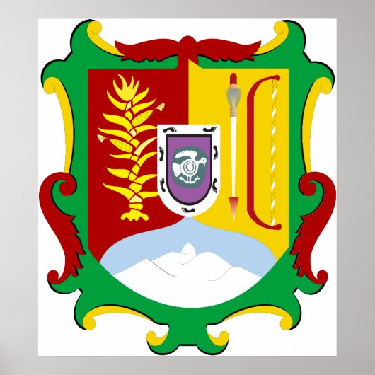 Wapenmunt Nayarit Officiële Mexico Heraldry Logo Poster (Voorkant)