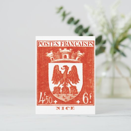 Wapenmunt, Nice Frankrijk Briefkaart (Staand voorkant)