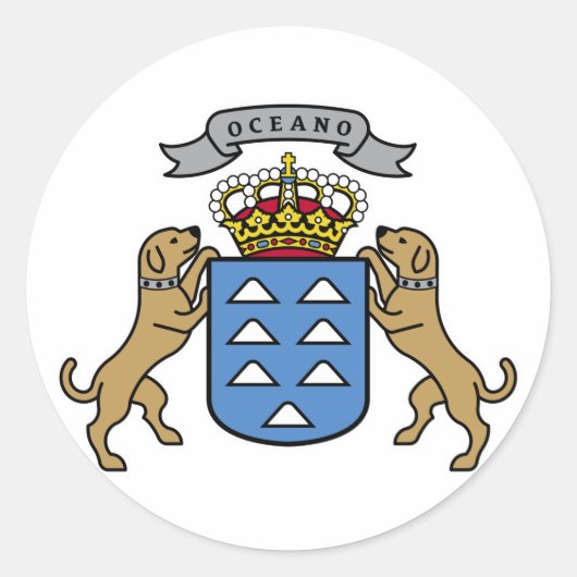 Wapenmunt Officieel symbool Spanje Ronde Sticker (Voorkant)