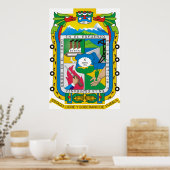 Wapenmunt Puebla Officiële Mexicaan Heraldry Logo Poster (Keuken)