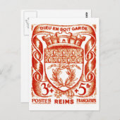 Wapenmunt, Reims Frankrijk Briefkaart (Voorkant / Achterkant)