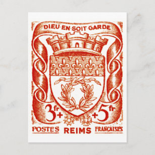 Wapenmunt, Reims Frankrijk Briefkaart