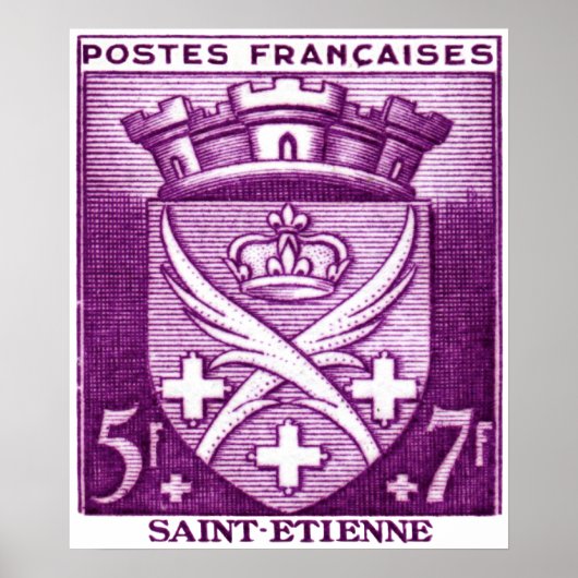 Wapenmunt, Saint Etienne Frankrijk Poster (Voorkant)