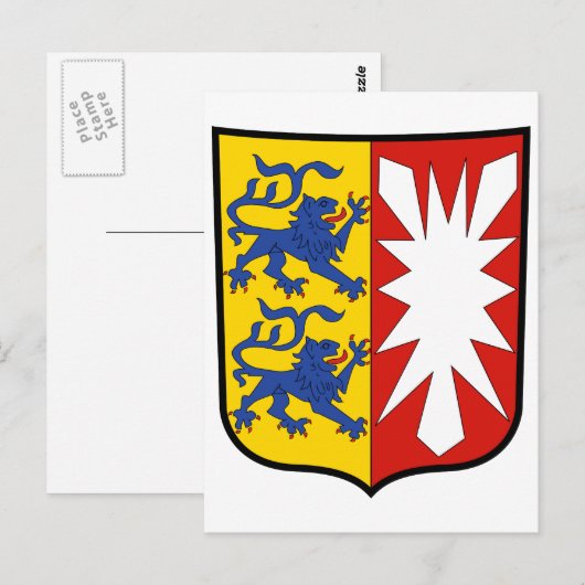 Wapenmunt Sleeswijk-Holstein Briefkaart (Voorkant / Achterkant)