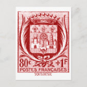 Wapenmunt, Toulouse Frankrijk Briefkaart (Voorkant)