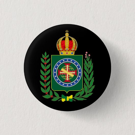 Wapenmunt - Tweede Rijk van Brazilië Ronde Button 3,2 Cm (Voorkant)