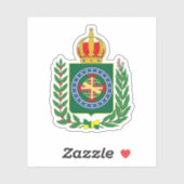 Wapenmunt - Tweede Rijk van Brazilië Sticker (Vel)