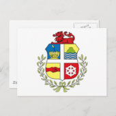 Wapenmunt van Aruba Briefkaart (Voorkant / Achterkant)