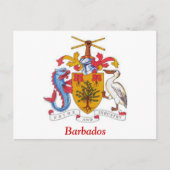 Wapenmunt van Barbados Briefkaart (Voorkant)