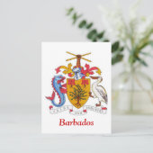 Wapenmunt van Barbados Briefkaart (Staand voorkant)