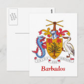 Wapenmunt van Barbados Briefkaart (Voorkant / Achterkant)