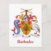 Wapenmunt van Barbados Briefkaart (Voorkant)