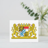 Wapenmunt van Beieren Officieel Duitsland Symbool Briefkaart (Staand voorkant)
