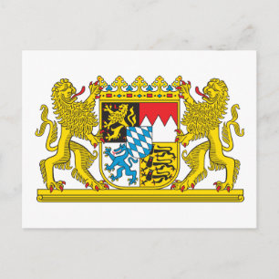 Wapenmunt van Beieren Officieel Duitsland Symbool Briefkaart
