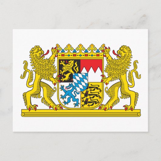 Wapenmunt van Beieren Officieel Duitsland Symbool Briefkaart (Voorkant)