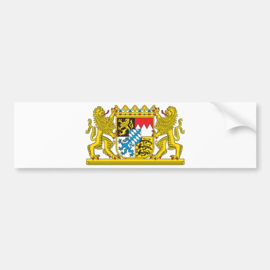 Wapenmunt van Beieren Officieel Duitsland Symbool Bumpersticker (Voorkant)