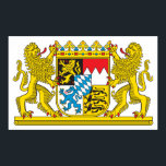 Wapenmunt van Beieren Officieel Duitsland Symbool Poster<br><div class="desc">Beieren, formeel de Vrijstaat Beieren (Duits: Freistaat Bayern, uitgesproken [ˈfʁ aɪ.ʃ taːt ˈbaɪ.n; Alemannic German: Freistaat Bayre; Oostenrijks-Beiers: Freistoot Boarn) is een staat Duitsland, gelegen in het zuidoosten van het land. Met een oppervlakte van 70.548 vierkante kilometer (27.200 vierkante meter) en bijna 12, 5 miljoen inwoners is het de grootste...</div>