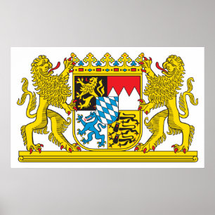 Wapenmunt van Beieren Officieel Duitsland Symbool Poster