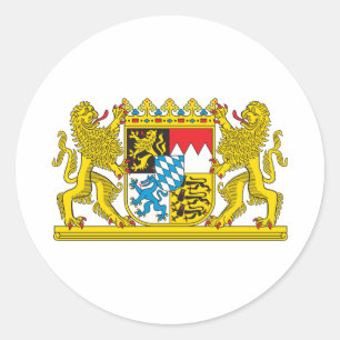 Wapenmunt van Beieren Officieel Duitsland Symbool Ronde Sticker