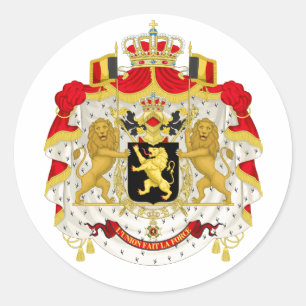 Wapenmunt van België Ronde Sticker