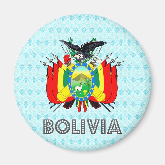 Wapenmunt van bolivia magneet (Voorkant)