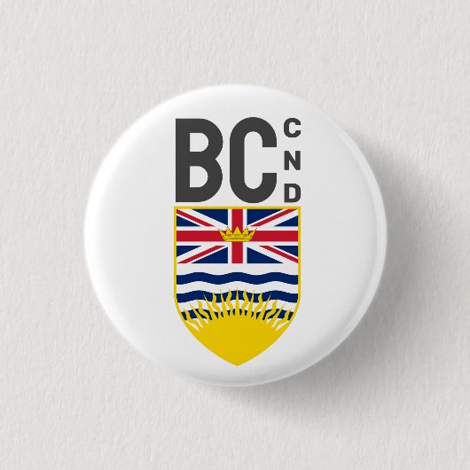 Wapenmunt van Brits Columbia - CND Ronde Button 3,2 Cm (Voorkant)