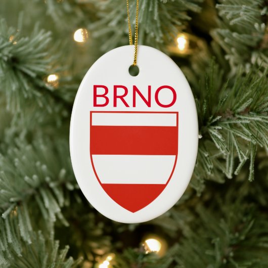 Wapenmunt van Brno - TSJECHIË Keramisch Ornament (Boom)