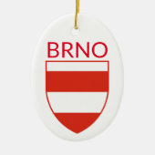 Wapenmunt van Brno - TSJECHIË Keramisch Ornament (Voorkant)