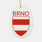 Wapenmunt van Brno - TSJECHIË Keramisch Ornament (Achterkant)